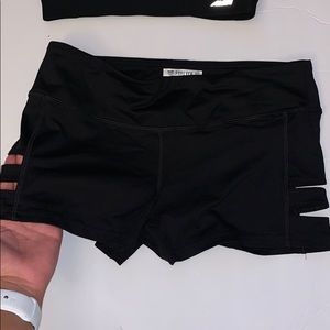 Shorts with side cut outs